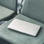 Business laptop on a chair