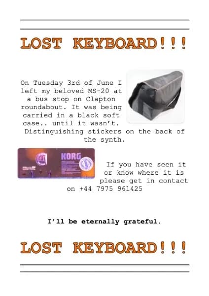 Lost — Lea Bridge Roundabout (Stop L), Lower Clapton, London E5 8EH, UK
